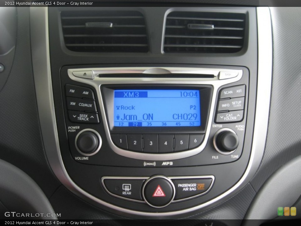 Gray Interior Controls for the 2012 Hyundai Accent GLS 4 Door #52005444