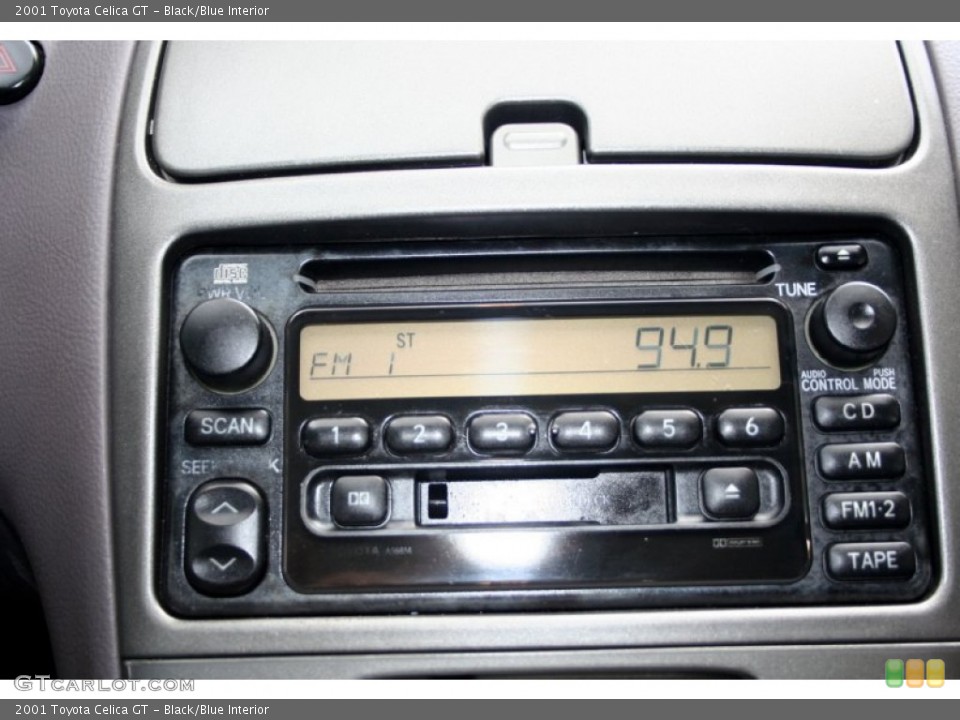 Black/Blue Interior Controls for the 2001 Toyota Celica GT #52007256
