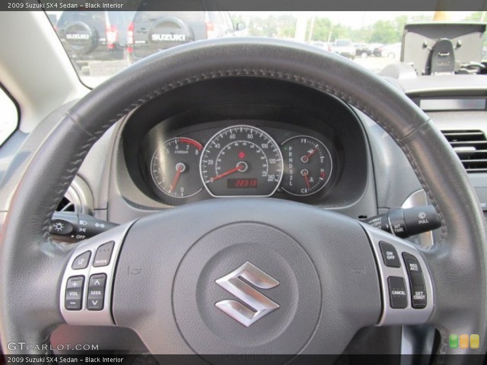 Black Interior Steering Wheel for the 2009 Suzuki SX4 Sedan #52007343