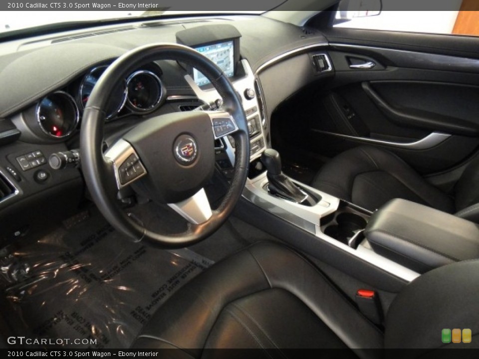 Ebony Interior Photo for the 2010 Cadillac CTS 3.0 Sport Wagon #52009332