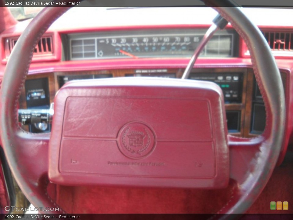 Red Interior Steering Wheel for the 1992 Cadillac DeVille Sedan #52012224