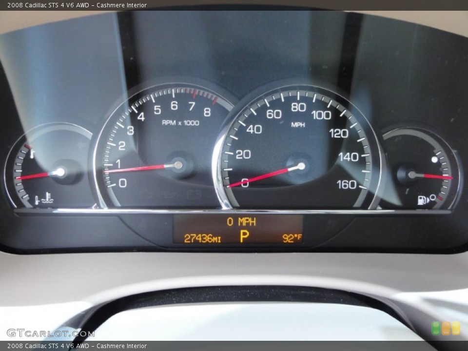 Cashmere Interior Gauges for the 2008 Cadillac STS 4 V6 AWD #52012947
