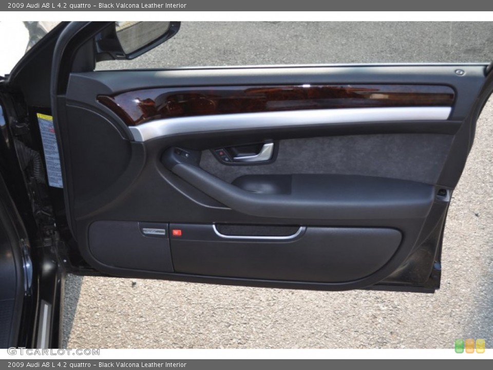 Black Valcona Leather Interior Door Panel for the 2009 Audi A8 L 4.2 quattro #52013034