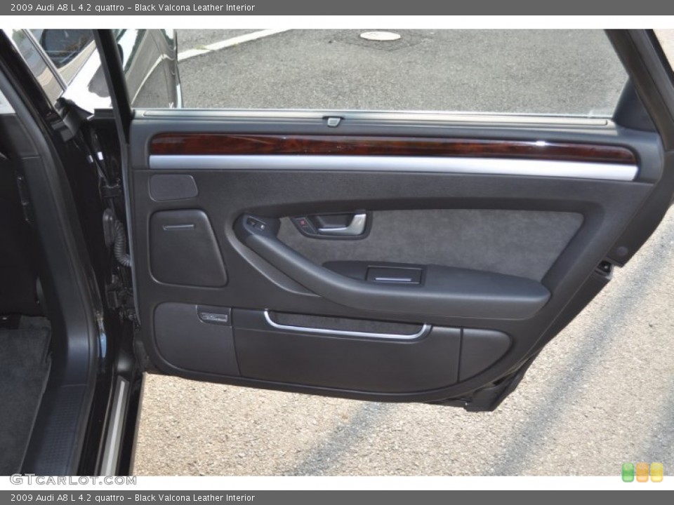 Black Valcona Leather Interior Door Panel for the 2009 Audi A8 L 4.2 quattro #52013049