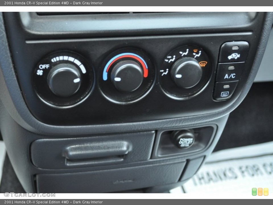 Dark Gray Interior Controls for the 2001 Honda CR-V Special Edition 4WD #52013622