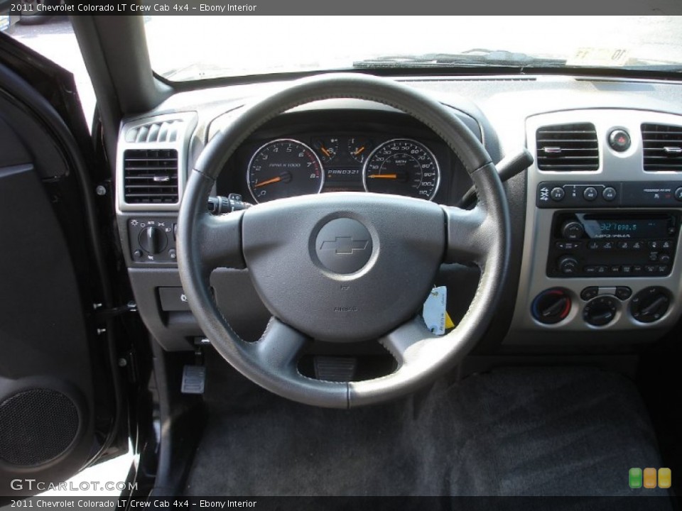 Ebony Interior Steering Wheel for the 2011 Chevrolet Colorado LT Crew Cab 4x4 #52014192