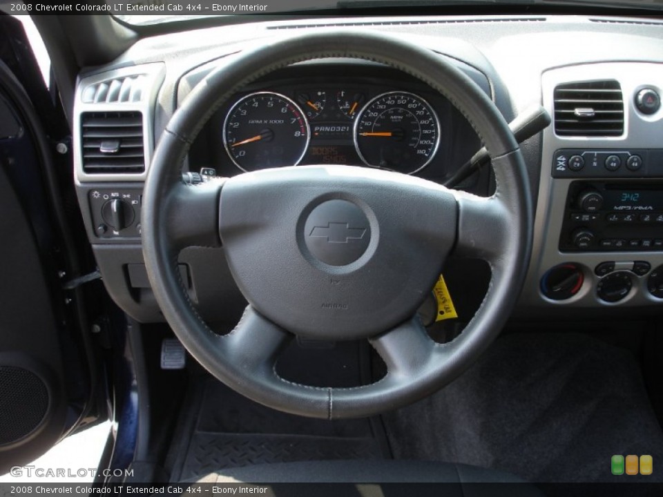 Ebony Interior Steering Wheel for the 2008 Chevrolet Colorado LT Extended Cab 4x4 #52015692