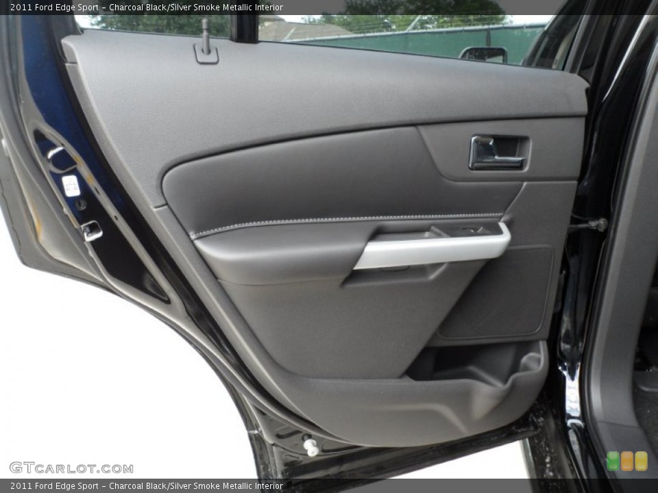 Charcoal Black/Silver Smoke Metallic Interior Door Panel for the 2011 Ford Edge Sport #52016844