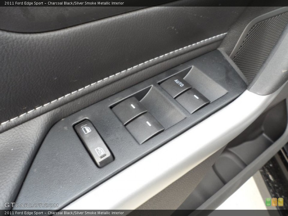 Charcoal Black/Silver Smoke Metallic Interior Controls for the 2011 Ford Edge Sport #52016889