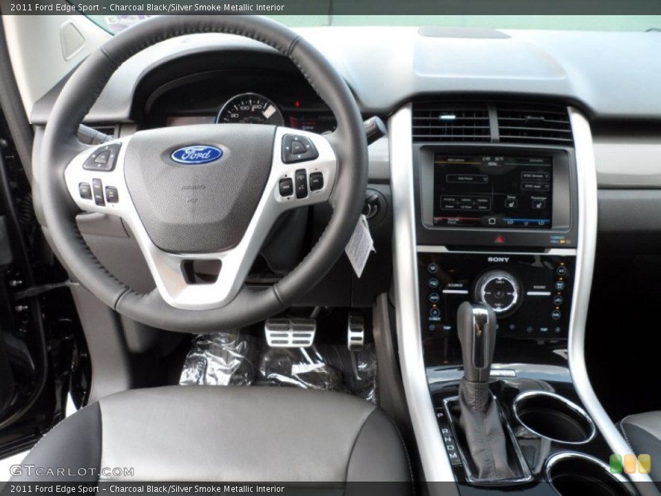 Charcoal Black/Silver Smoke Metallic Interior Dashboard for the 2011 Ford Edge Sport #52016940