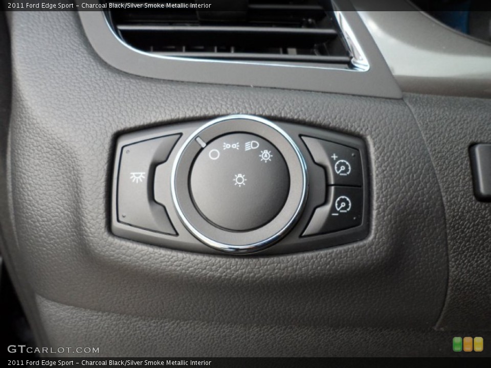Charcoal Black/Silver Smoke Metallic Interior Controls for the 2011 Ford Edge Sport #52017054