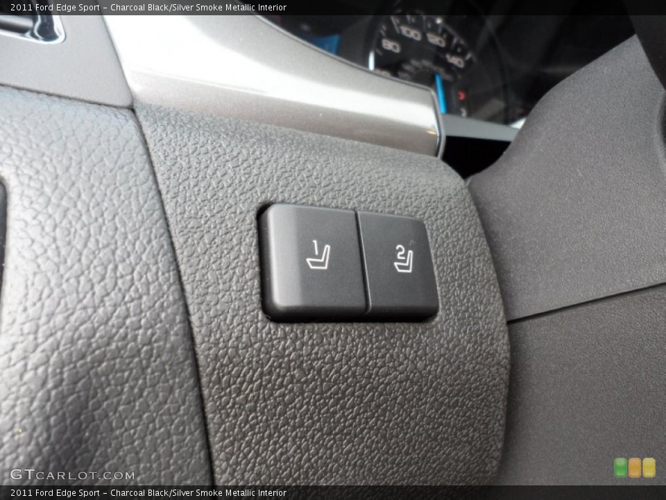 Charcoal Black/Silver Smoke Metallic Interior Controls for the 2011 Ford Edge Sport #52017069
