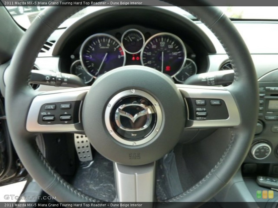 Dune Beige Interior Steering Wheel for the 2011 Mazda MX-5 Miata Grand Touring Hard Top Roadster #52017177