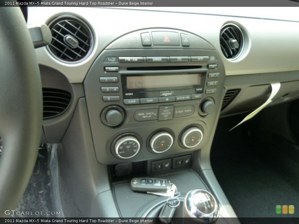 Dune Beige Interior Controls for the 2011 Mazda MX-5 Miata Grand Touring Hard Top Roadster #52017192