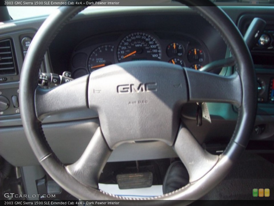 Dark Pewter Interior Steering Wheel for the 2003 GMC Sierra 1500 SLE Extended Cab 4x4 #52017660