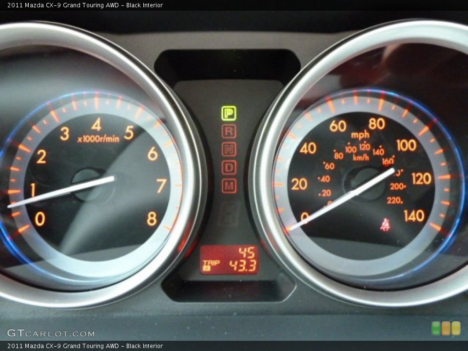 Black Interior Gauges for the 2011 Mazda CX-9 Grand Touring AWD #52017771