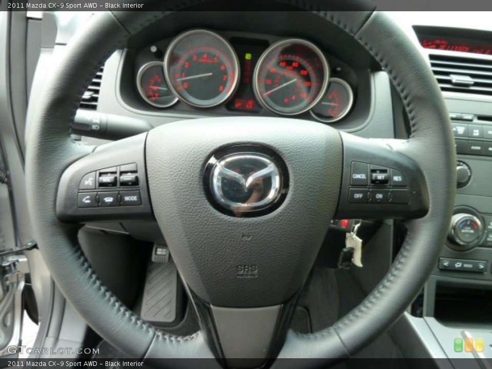 Black Interior Steering Wheel for the 2011 Mazda CX-9 Sport AWD #52020060