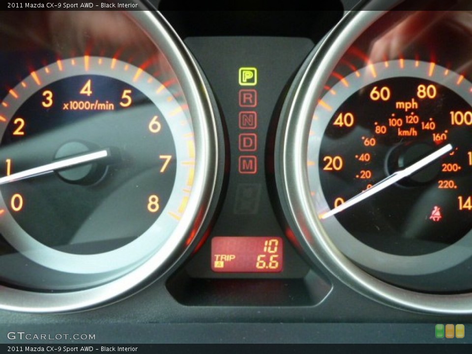 Black Interior Gauges for the 2011 Mazda CX-9 Sport AWD #52020090