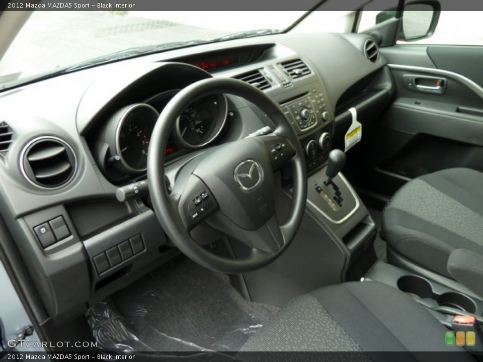 Black Interior Dashboard for the 2012 Mazda MAZDA5 Sport #52021182