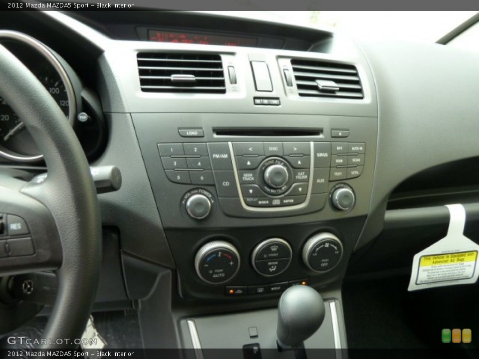 Black Interior Controls for the 2012 Mazda MAZDA5 Sport #52021227