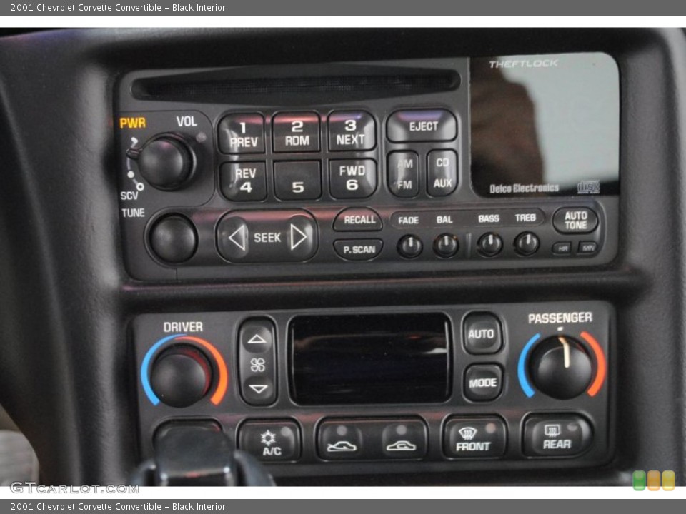 Black Interior Controls for the 2001 Chevrolet Corvette Convertible #52021782