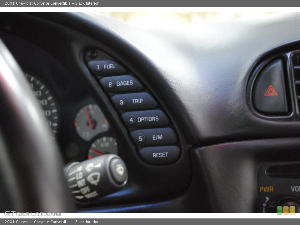 Black Interior Controls for the 2001 Chevrolet Corvette Convertible #52021797