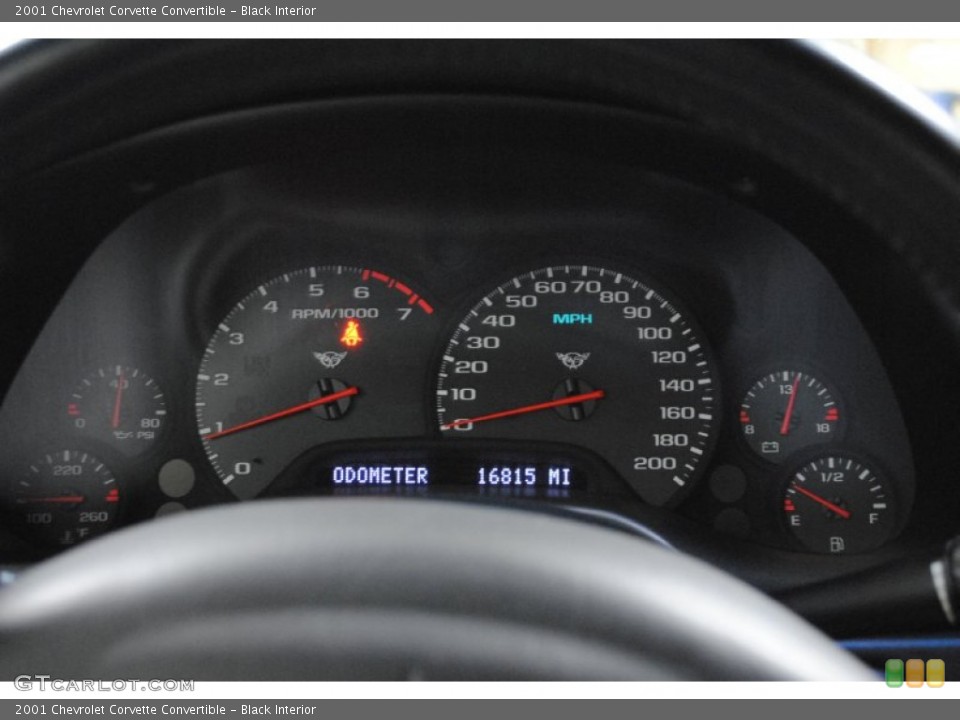 Black Interior Gauges for the 2001 Chevrolet Corvette Convertible #52021812