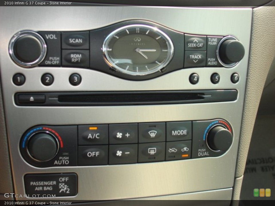 Stone Interior Controls for the 2010 Infiniti G 37 Coupe #52024653