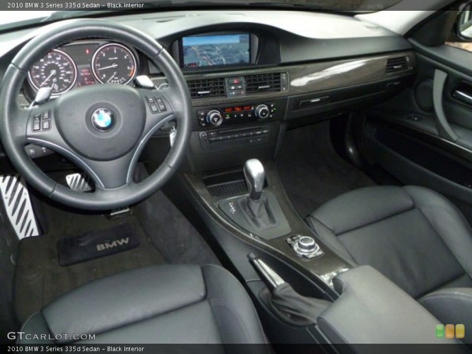 Black Interior Prime Interior for the 2010 BMW 3 Series 335d Sedan #52026138