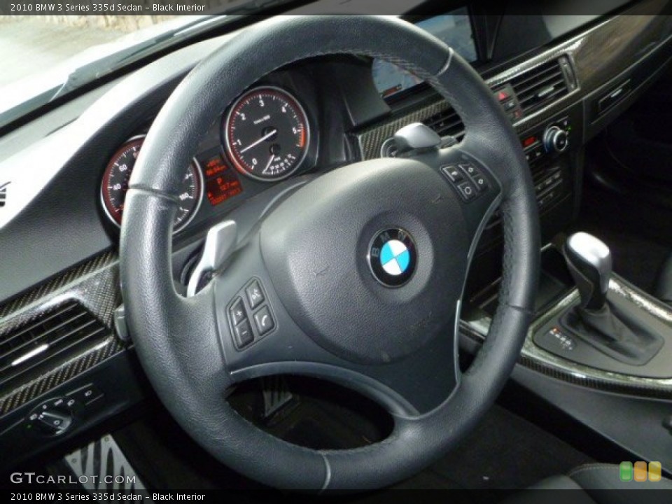 Black Interior Steering Wheel for the 2010 BMW 3 Series 335d Sedan #52026294