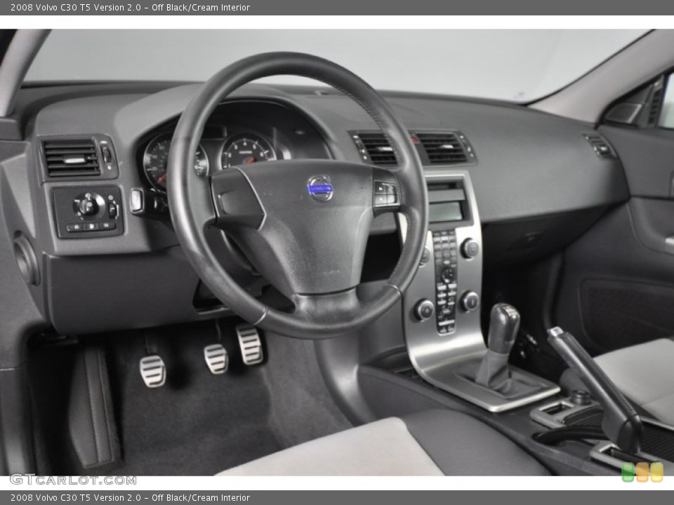 Off Black/Cream Interior Dashboard for the 2008 Volvo C30 T5 Version 2.0 #52026486
