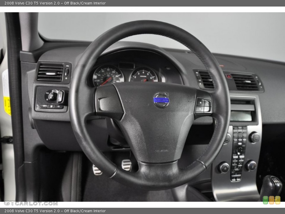 Off Black/Cream Interior Steering Wheel for the 2008 Volvo C30 T5 Version 2.0 #52026675