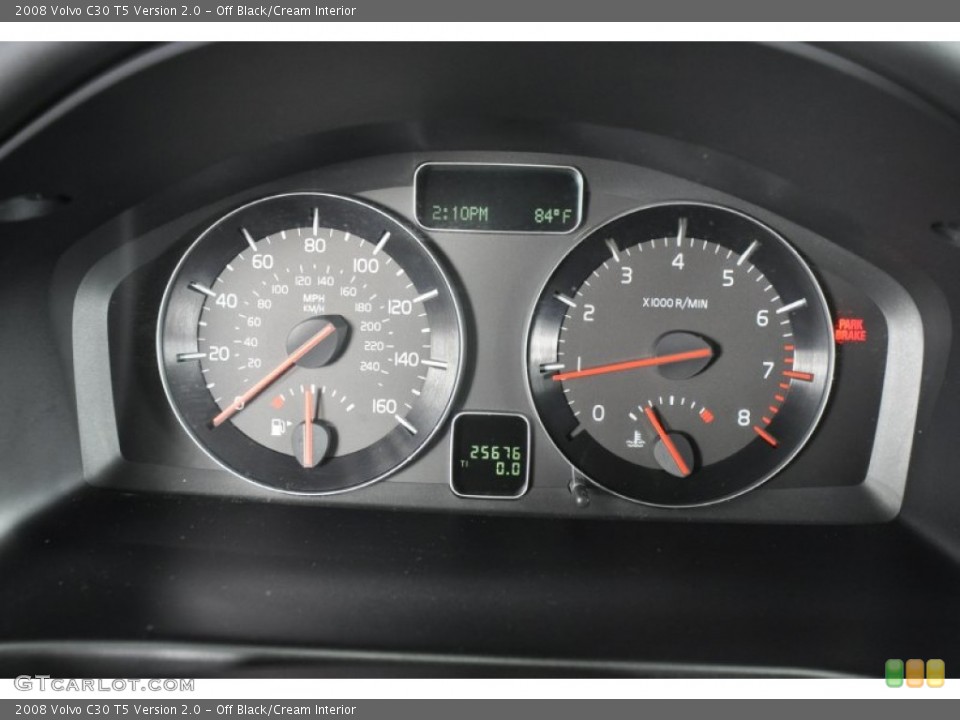 Off Black/Cream Interior Gauges for the 2008 Volvo C30 T5 Version 2.0 #52026732