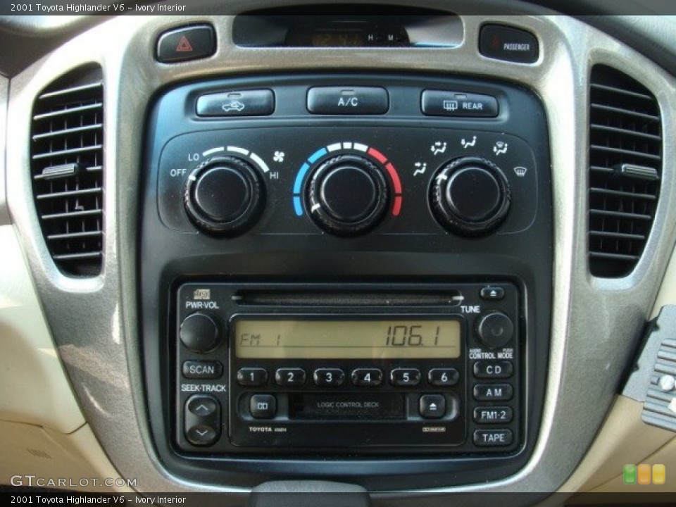 Ivory Interior Controls for the 2001 Toyota Highlander V6 #52027128