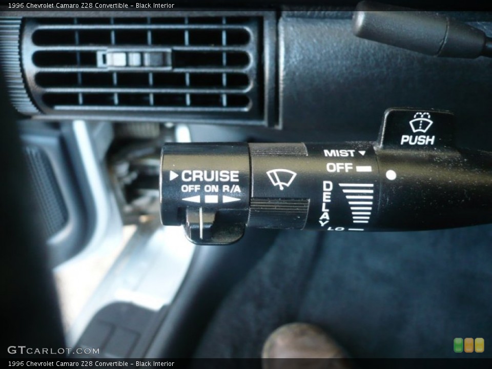 Black Interior Controls for the 1996 Chevrolet Camaro Z28 Convertible #52029459