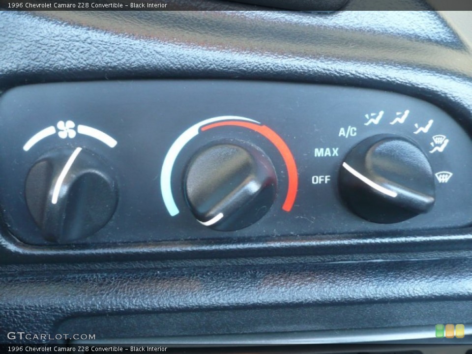 Black Interior Controls for the 1996 Chevrolet Camaro Z28 Convertible #52029483