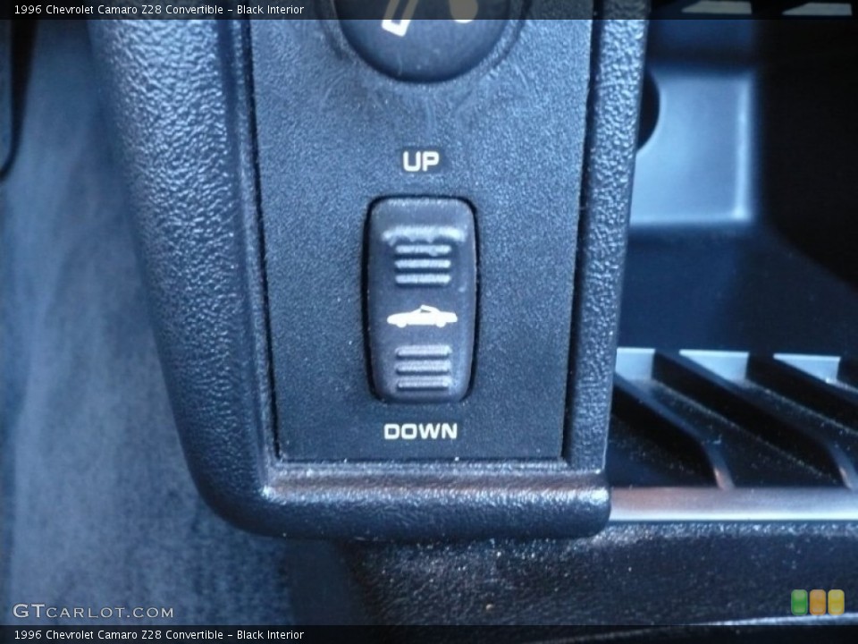 Black Interior Controls for the 1996 Chevrolet Camaro Z28 Convertible #52029507