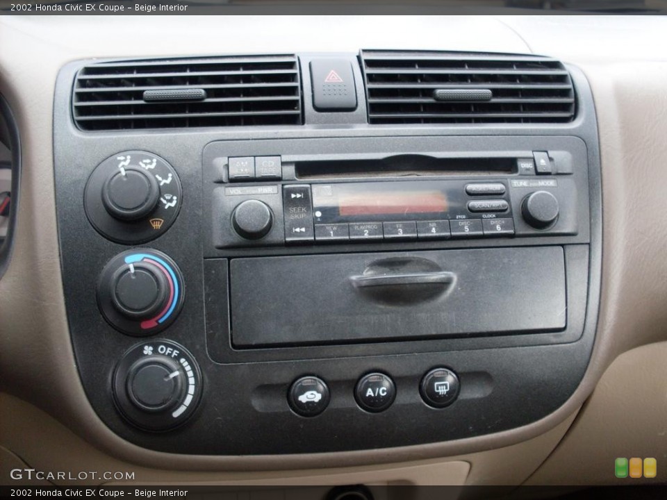 Beige Interior Controls for the 2002 Honda Civic EX Coupe #52030788
