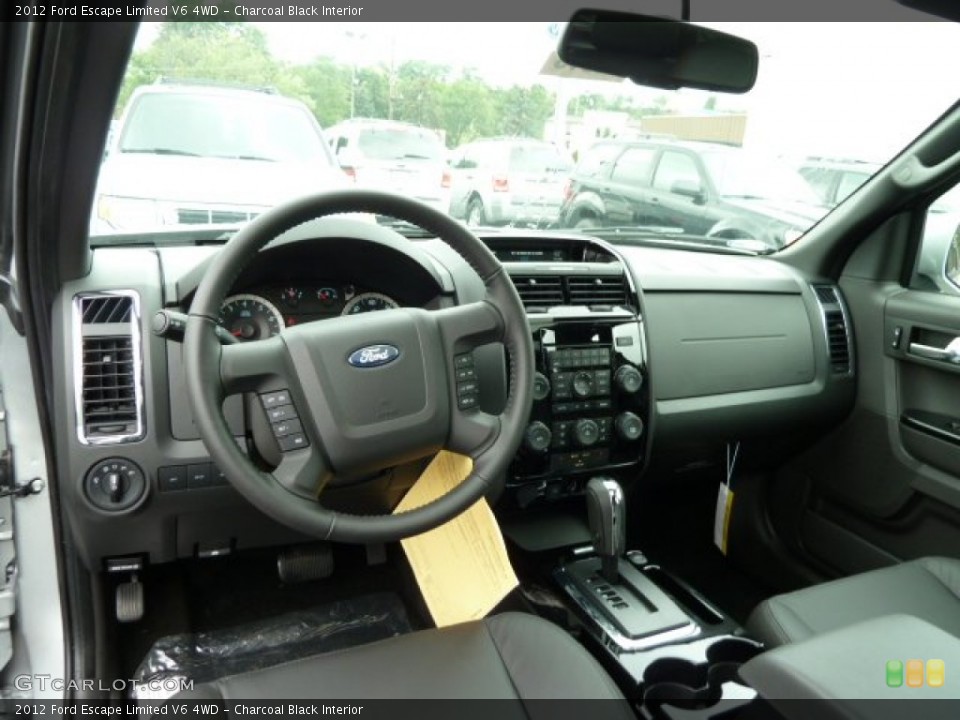 Charcoal Black Interior Dashboard for the 2012 Ford Escape Limited V6 4WD #52030812