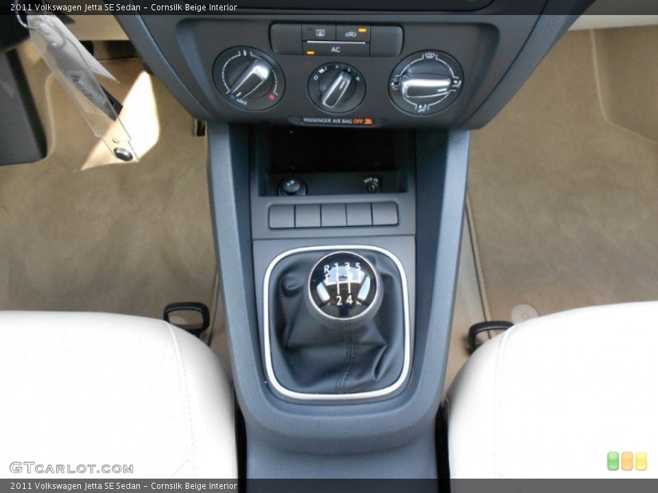 Cornsilk Beige Interior Transmission for the 2011 Volkswagen Jetta SE Sedan #52033371