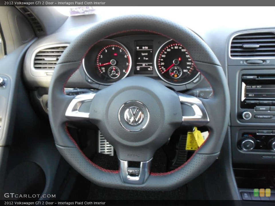 Interlagos Plaid Cloth Interior Steering Wheel for the 2012 Volkswagen GTI 2 Door #52033605