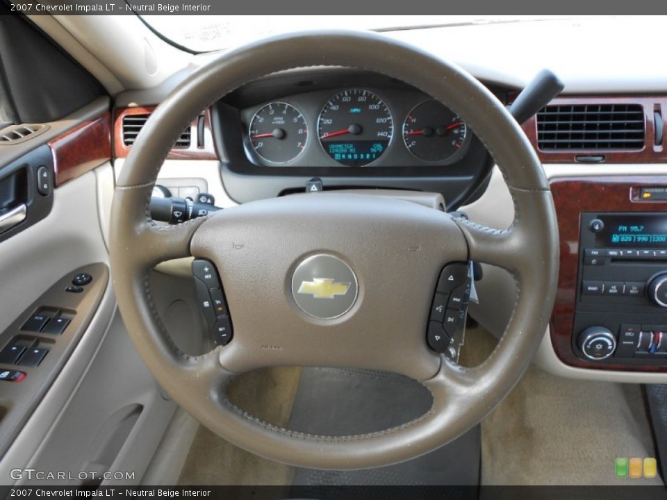 Neutral Beige Interior Steering Wheel for the 2007 Chevrolet Impala LT #52033914