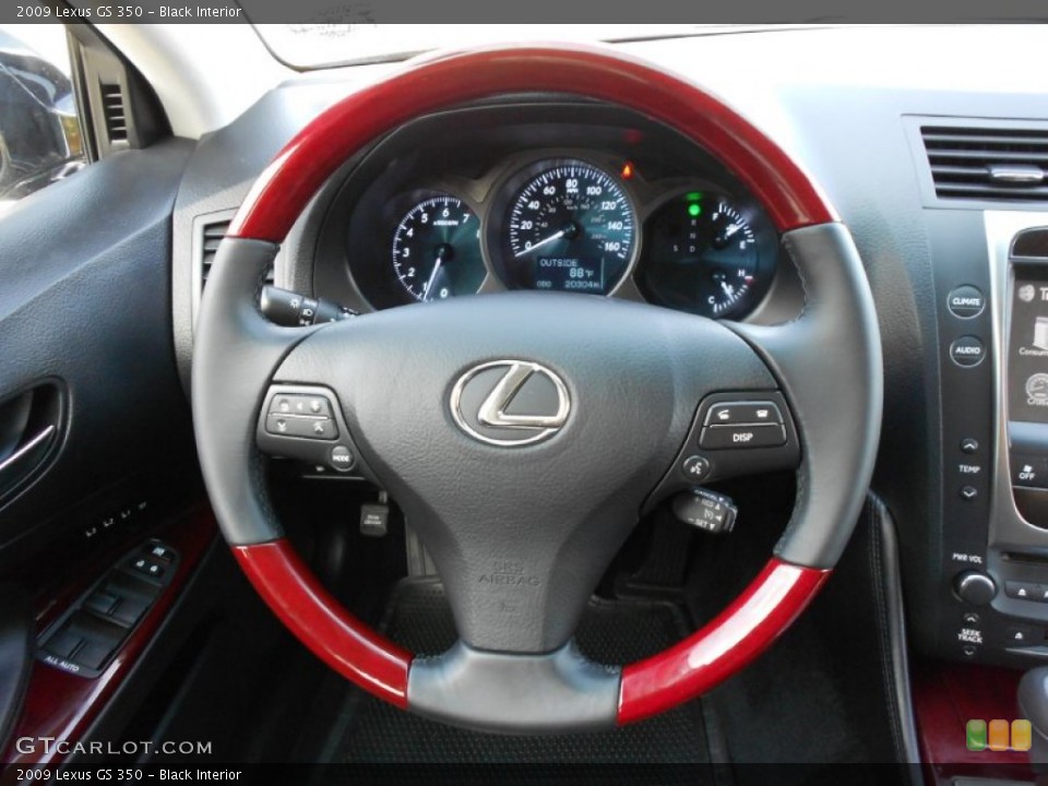 Black Interior Steering Wheel for the 2009 Lexus GS 350 #52034250