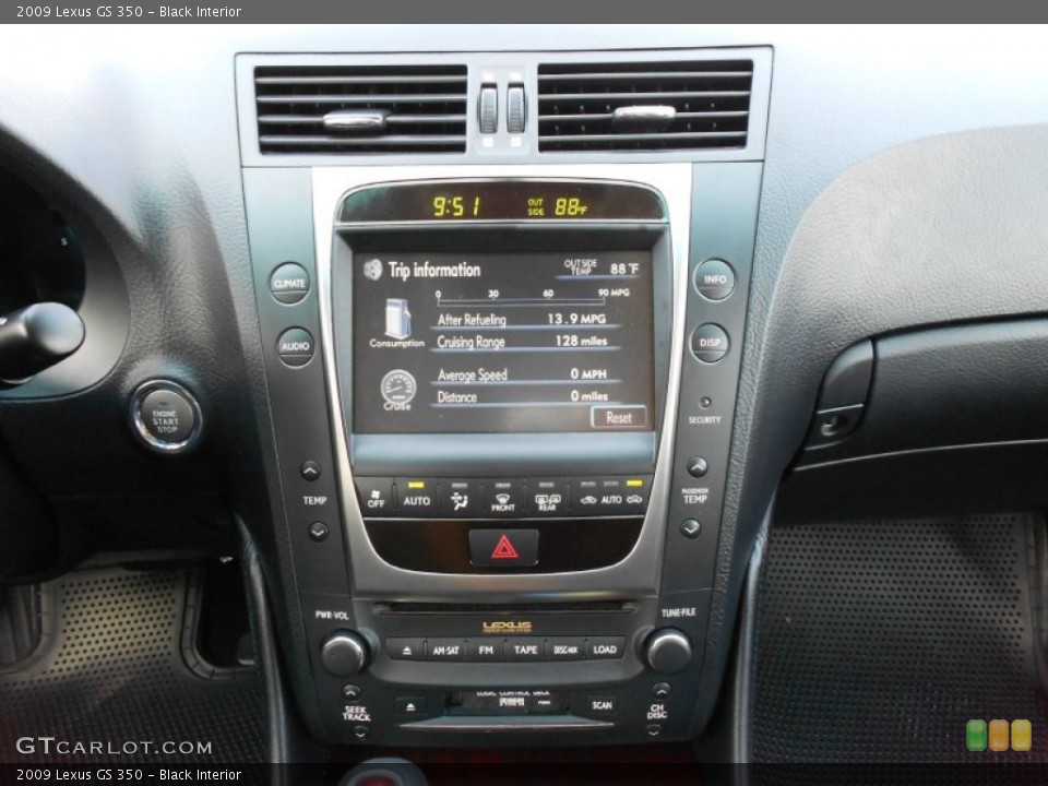 Black Interior Controls for the 2009 Lexus GS 350 #52034256