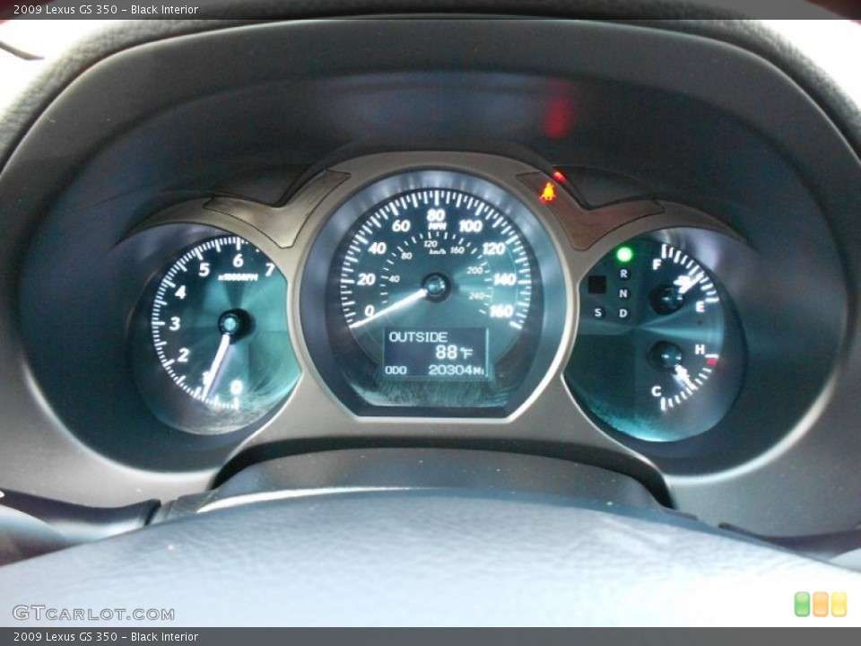 Black Interior Gauges for the 2009 Lexus GS 350 #52034319