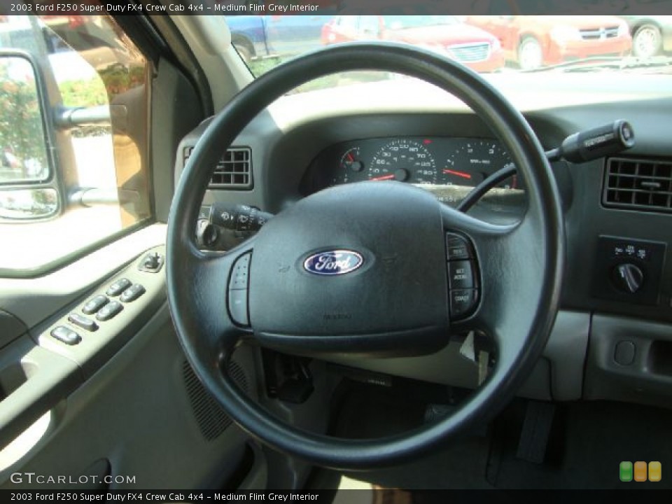 Medium Flint Grey Interior Steering Wheel for the 2003 Ford F250 Super Duty FX4 Crew Cab 4x4 #52034343