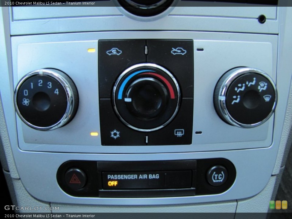 Titanium Interior Controls for the 2010 Chevrolet Malibu LS Sedan #52037457