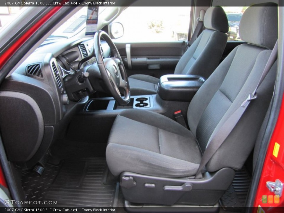 Ebony Black Interior Photo for the 2007 GMC Sierra 1500 SLE Crew Cab 4x4 #52038213