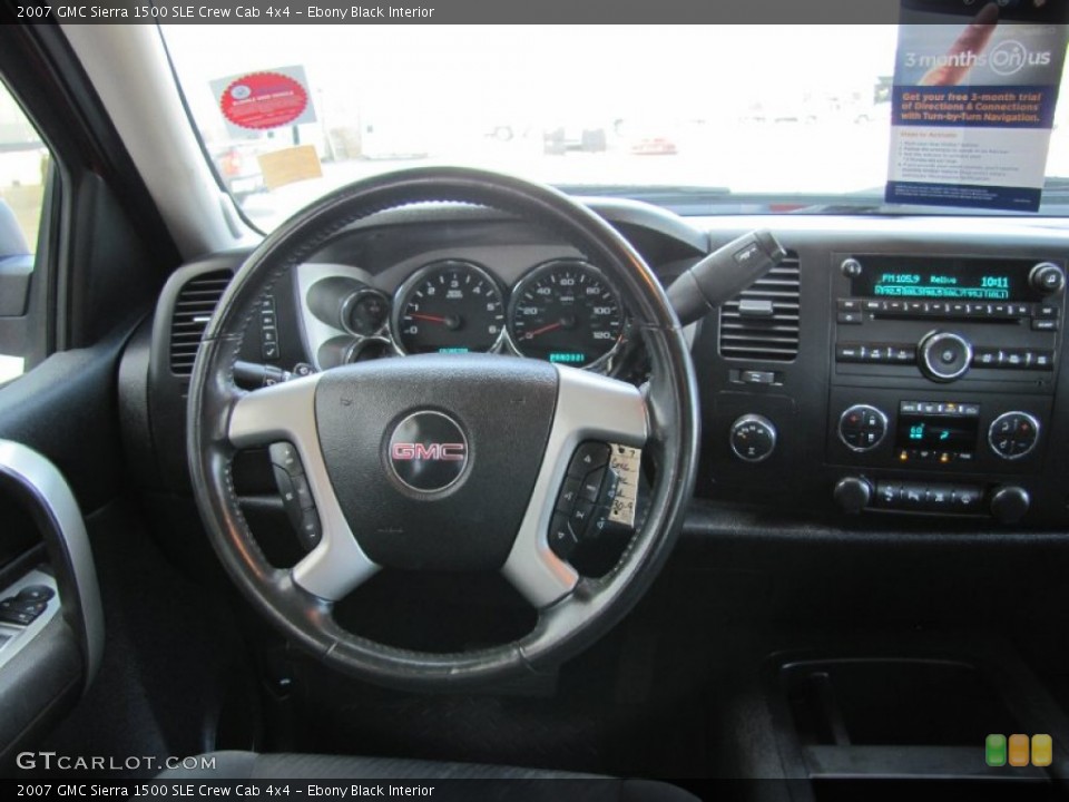 Ebony Black Interior Dashboard for the 2007 GMC Sierra 1500 SLE Crew Cab 4x4 #52038217