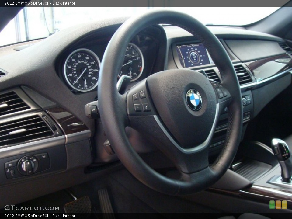 Black Interior Steering Wheel for the 2012 BMW X6 xDrive50i #52043039